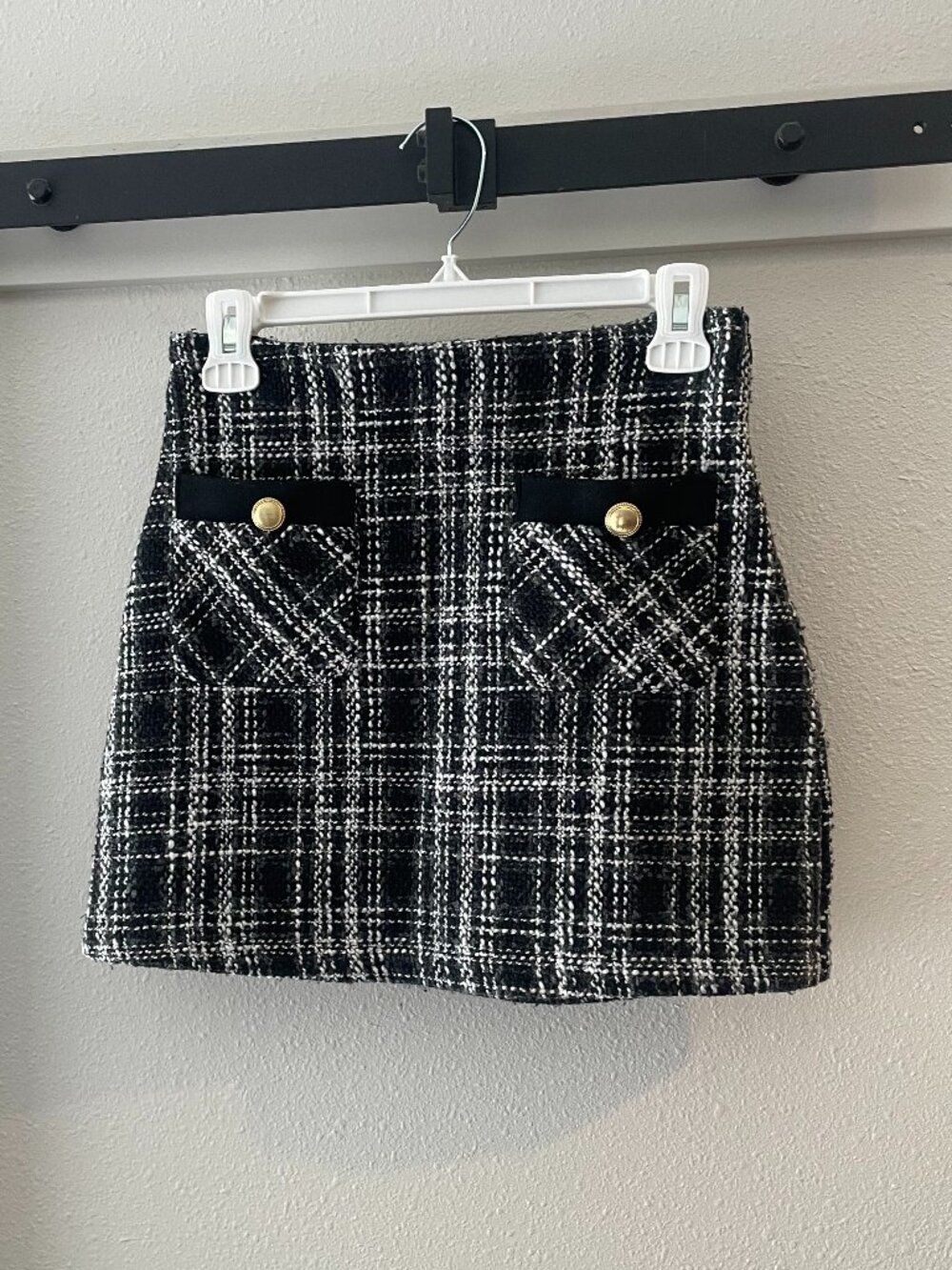 Forever 21 Tweed Skirt Black/White